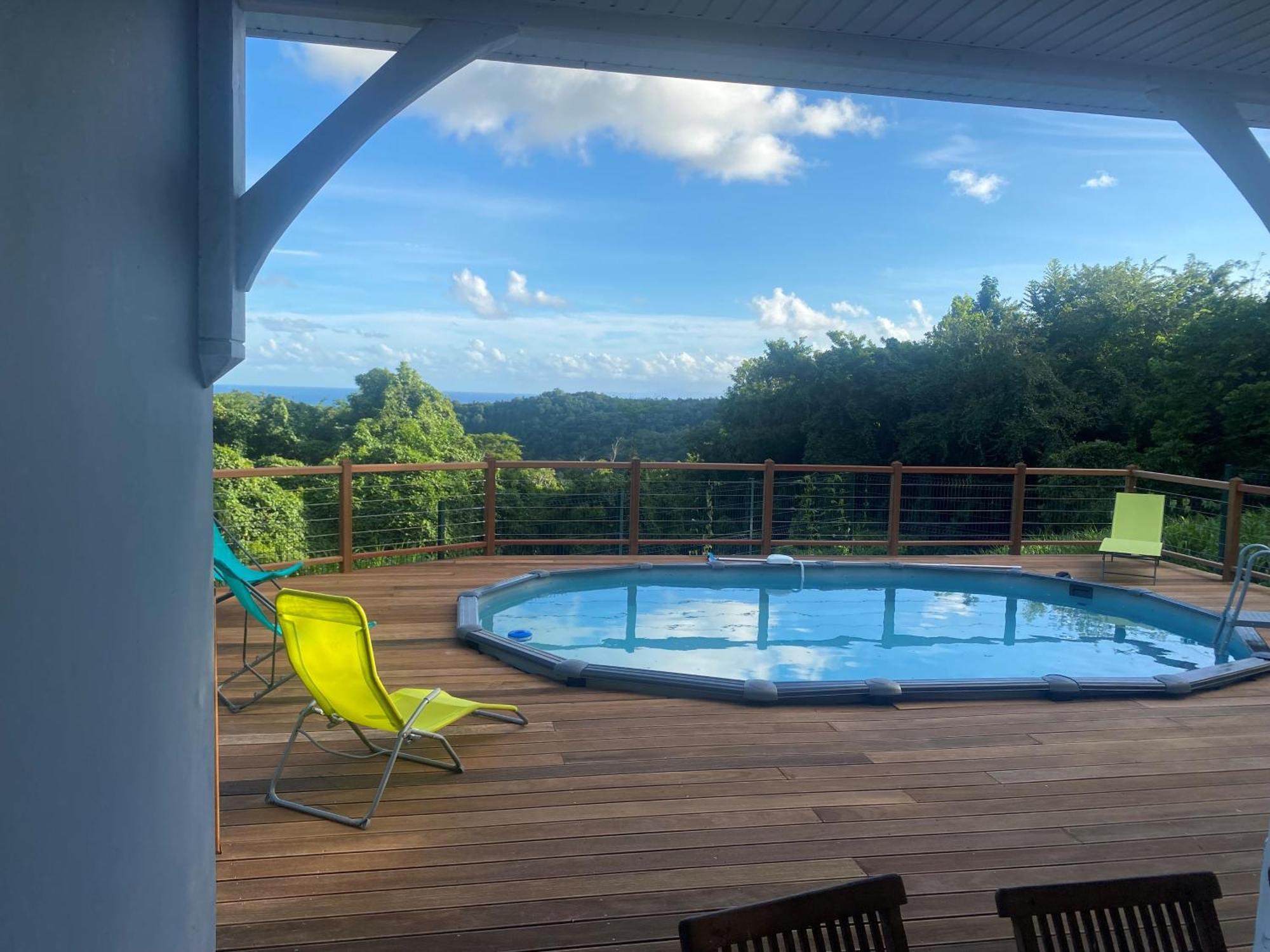 Les Terrasses De Maelle - Jolie Villa F4 Vue Mer Riviere-Salee エクステリア 写真