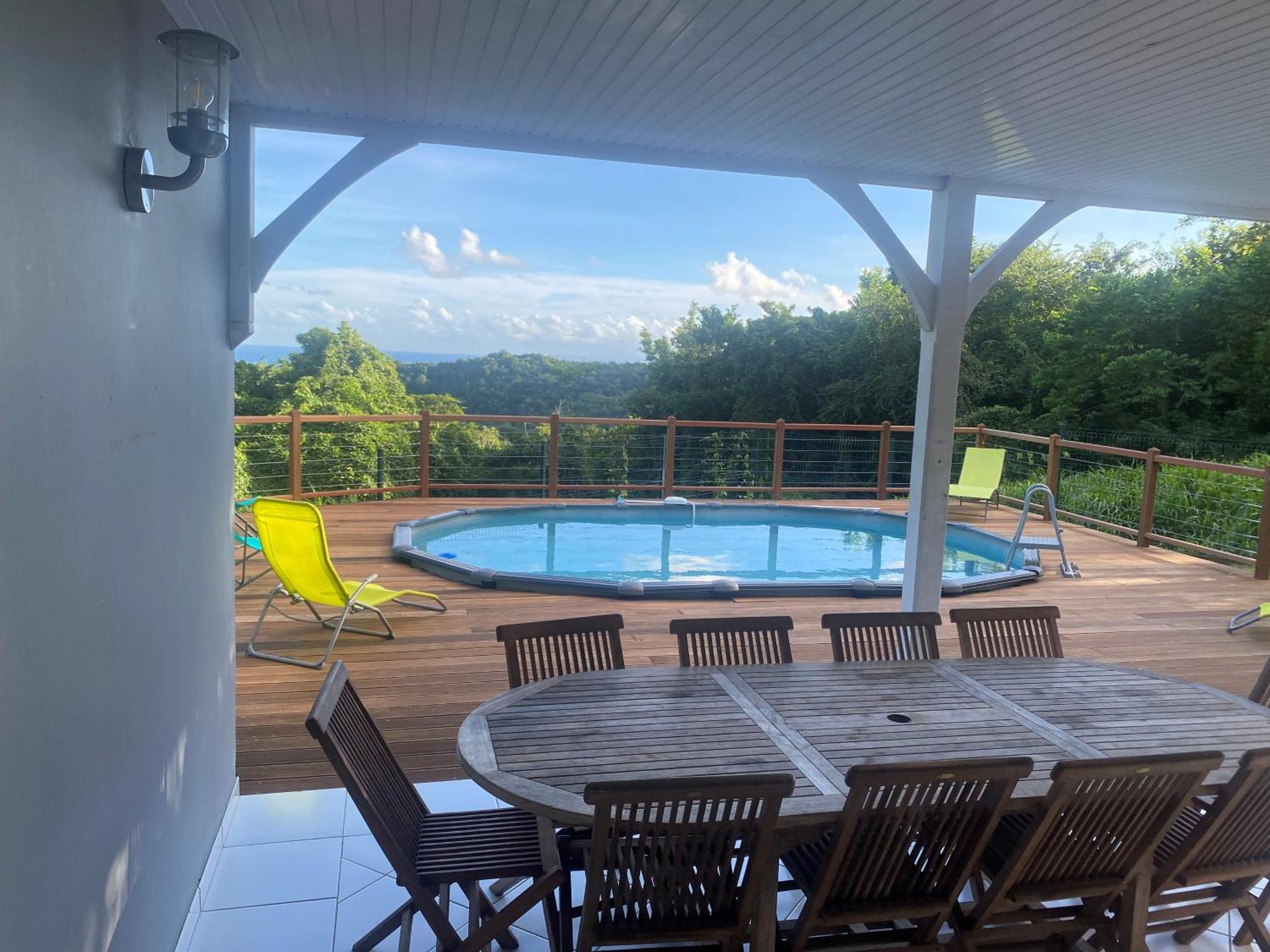 Les Terrasses De Maelle - Jolie Villa F4 Vue Mer Riviere-Salee エクステリア 写真