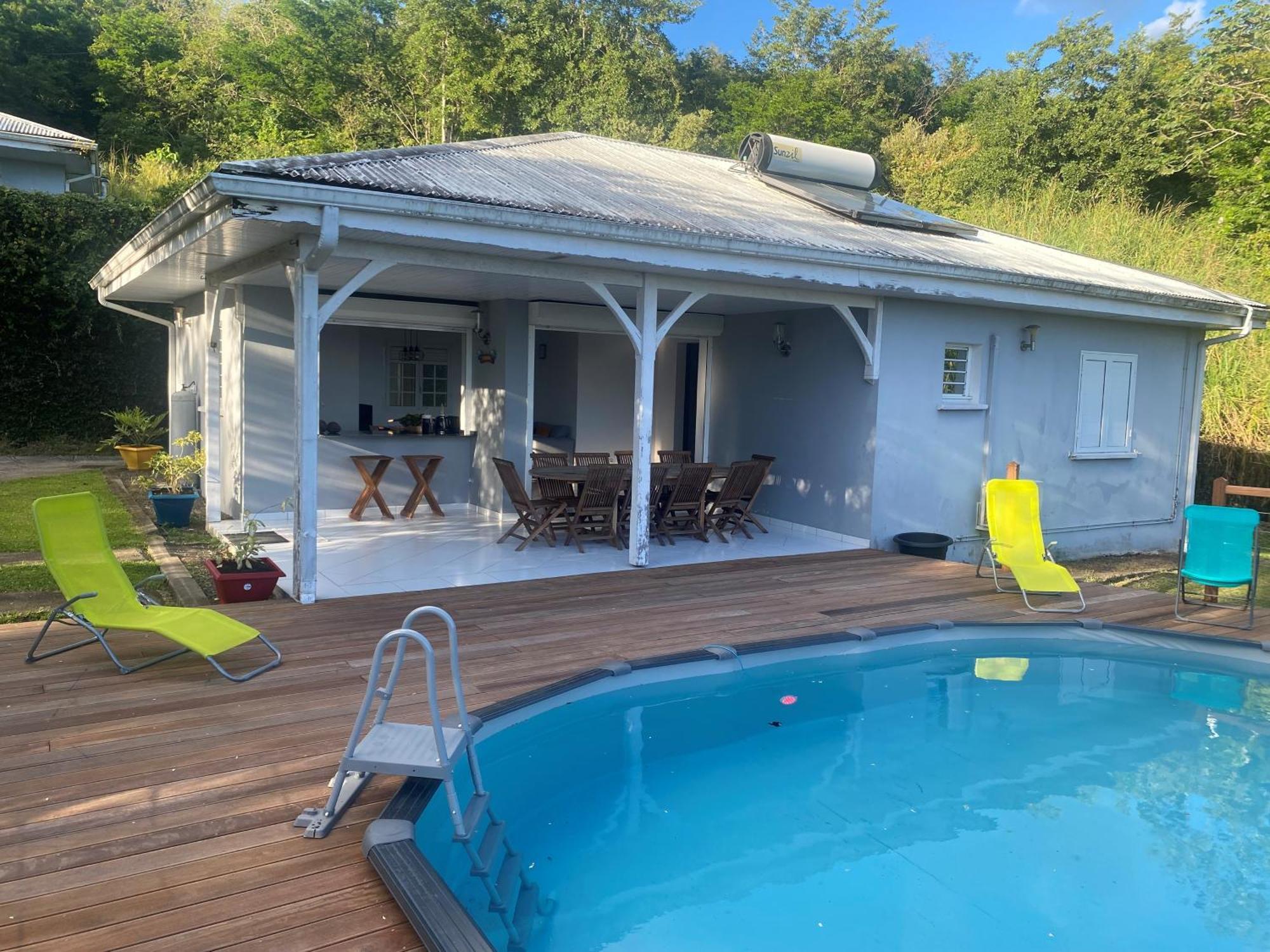 Les Terrasses De Maelle - Jolie Villa F4 Vue Mer Riviere-Salee エクステリア 写真